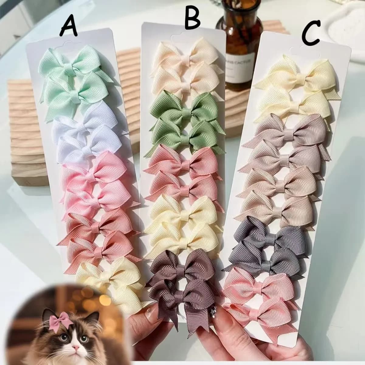 10/20Pcs Dot Pet Grooming Hair Clips Dog Cat