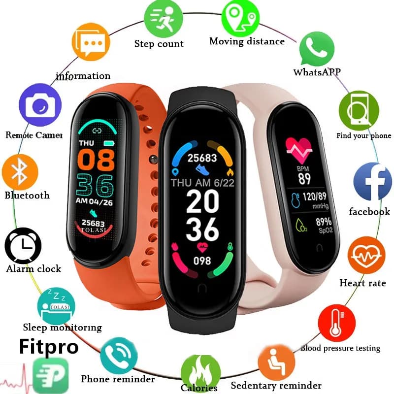 Versatile M6 Smart Watch: Fitness Tracking for Everyone