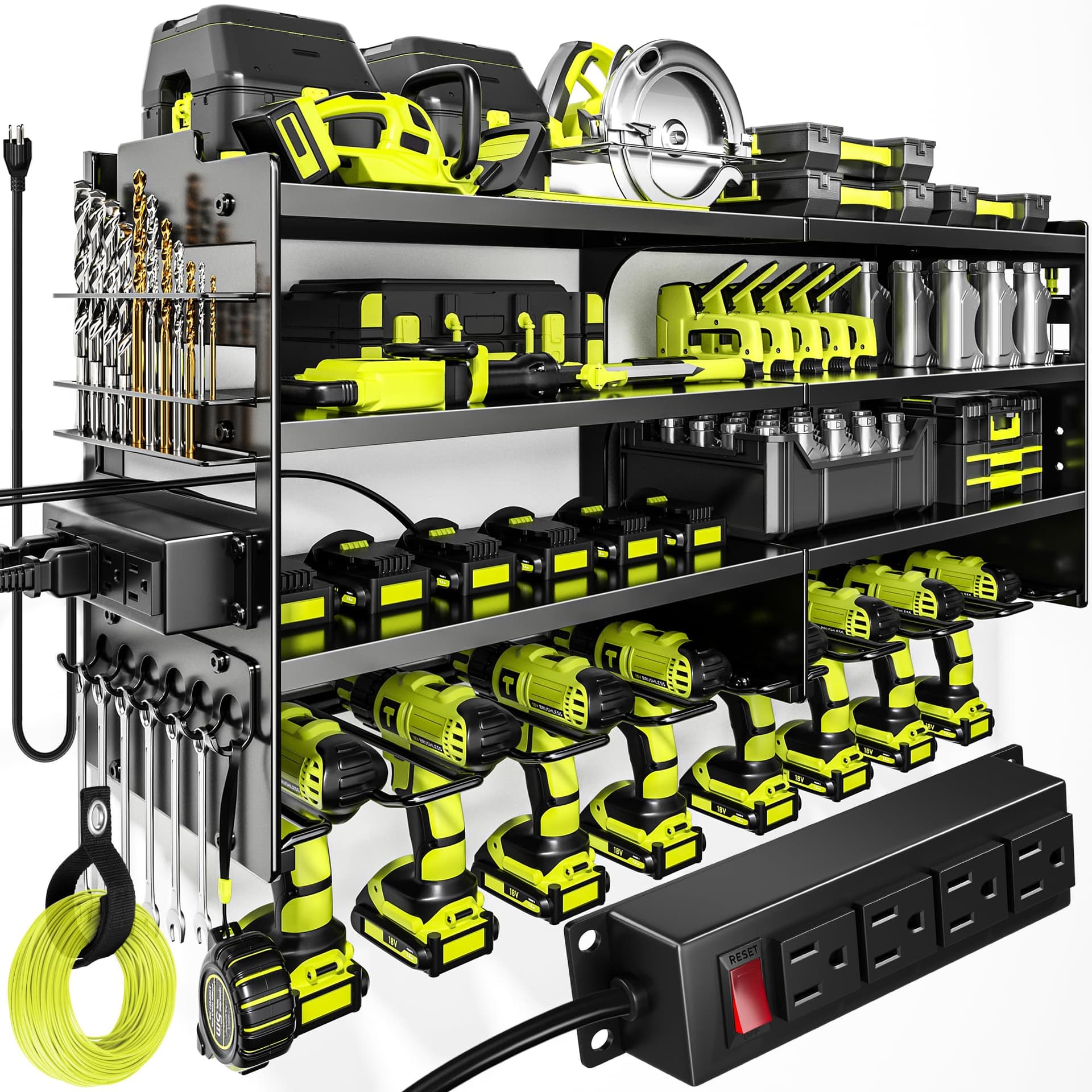 POKIPO Large Power Tool Organizer Wall Mount with