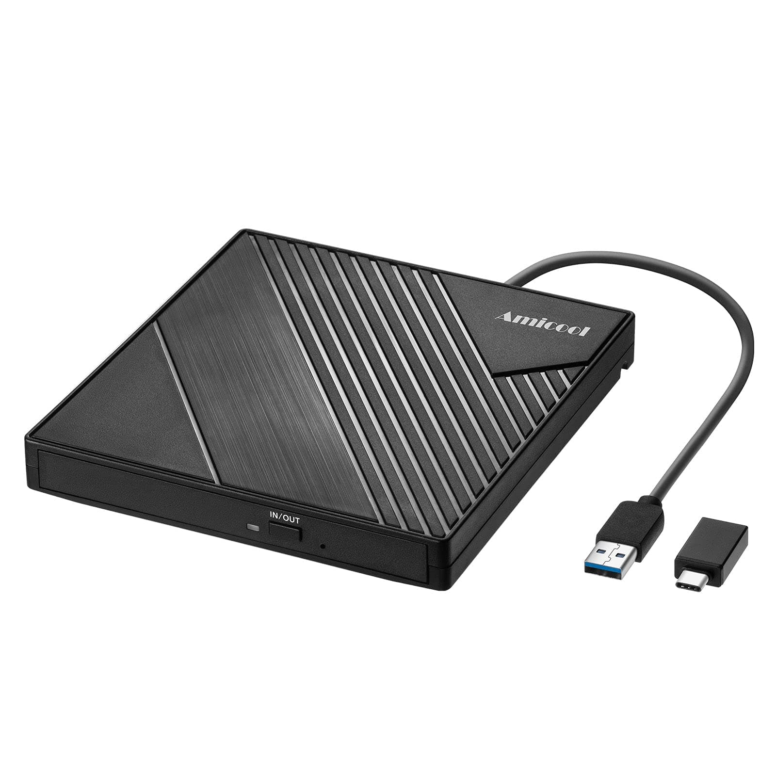 Amicool External DVD Drive: Slim & Portable
