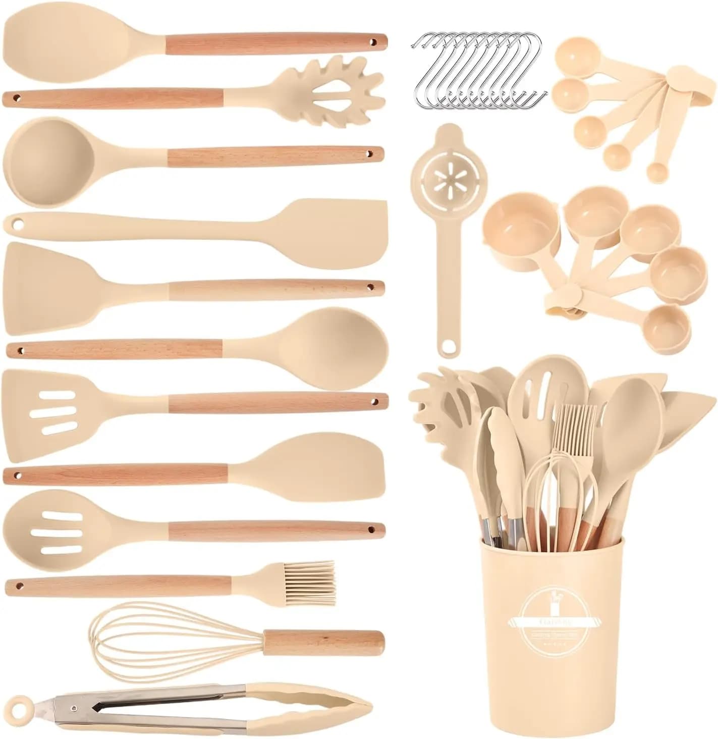 34-Piece Non-Stick Silicone Utensils Set Trend