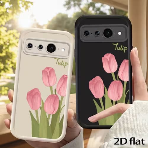 Trendy Pink Tulip Phone Case for Google Devices