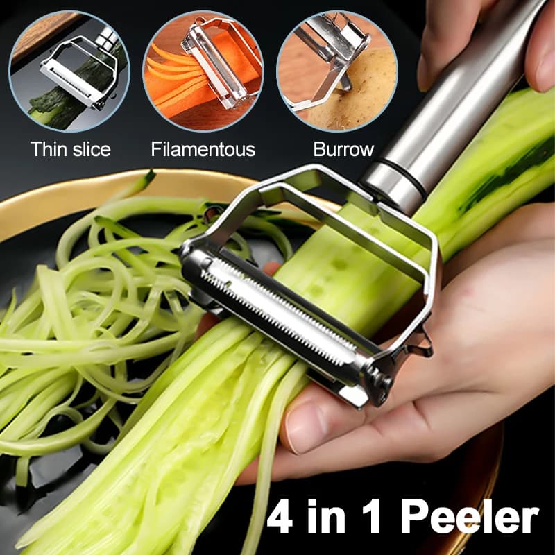 Versatile 4in1 Vegetable Peeler for Efficient Prep