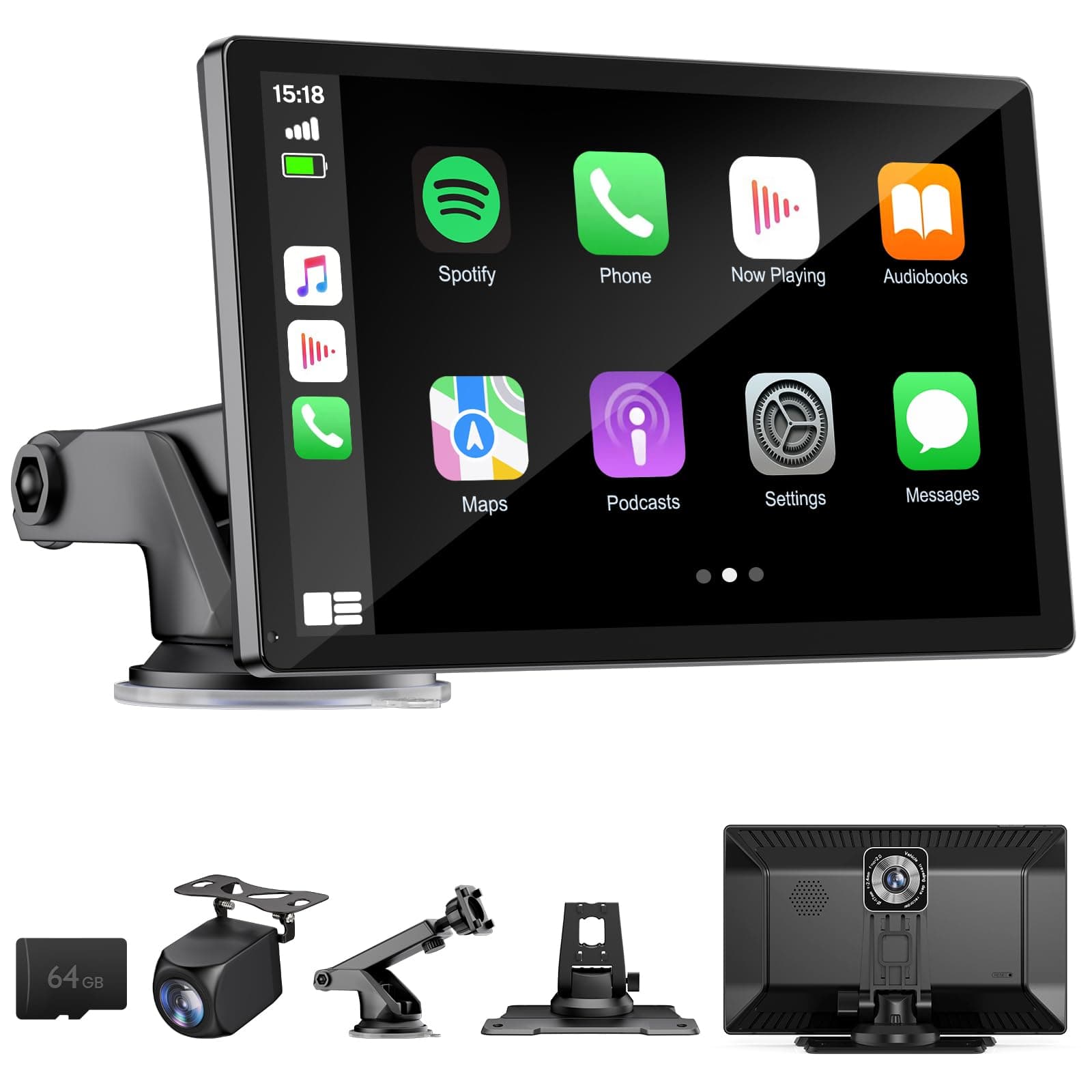 9" Wireless Apple Carplay Screen for Car with