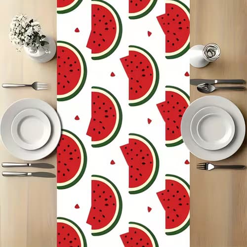 Vibrant Watermelon Tablecover for Festive Gatherings