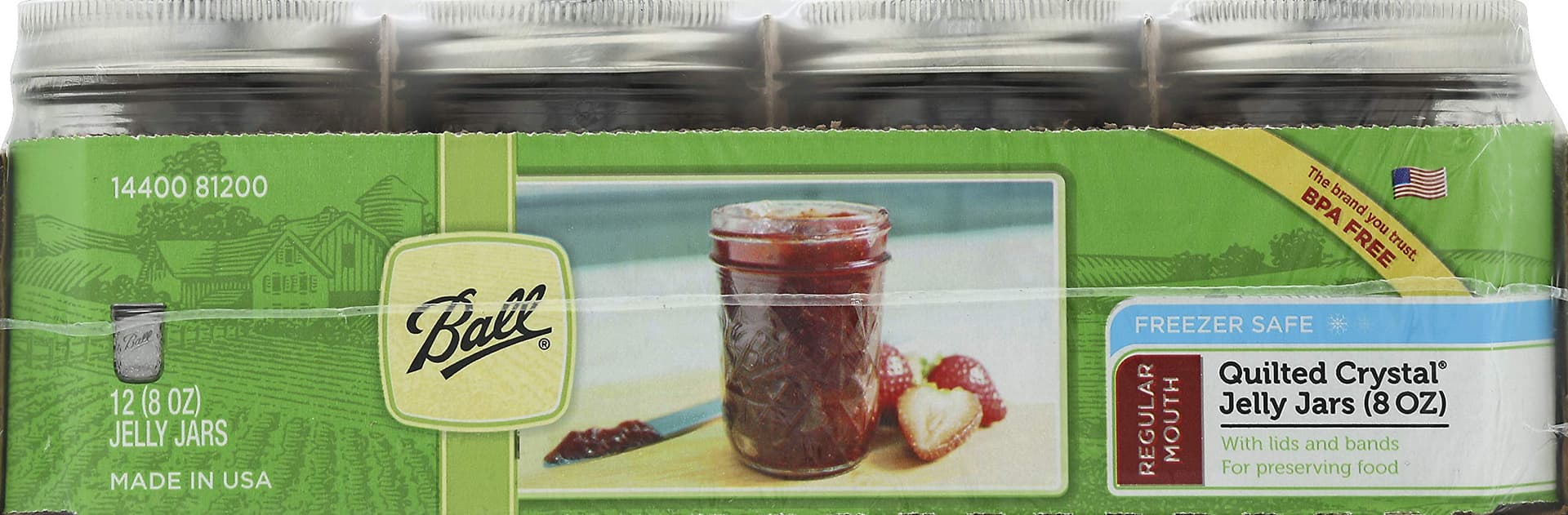 Ball Jar Quilted Crystal Jelly (Case of 12)
