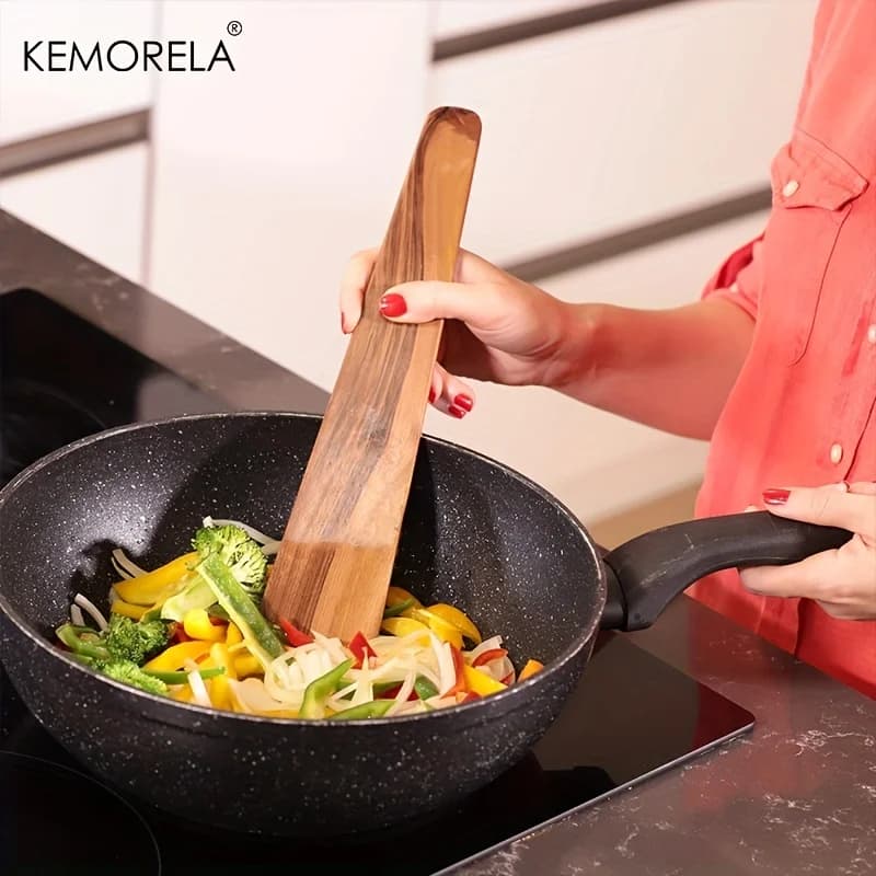 Eco-Friendly Teak Wood Spatula for Camping