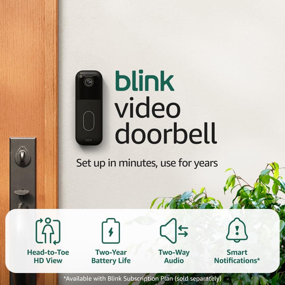 Blink Video Doorbell: 2-Year Battery & HD View