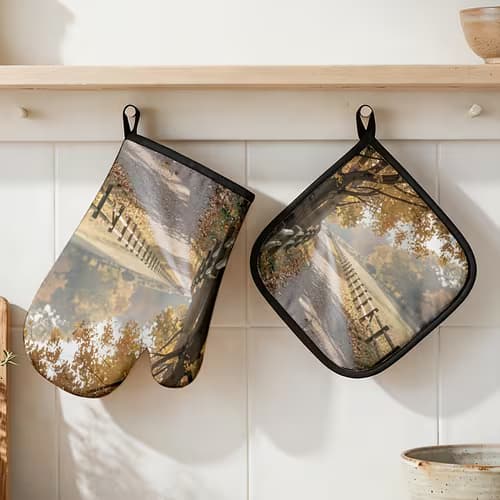2pcs Set, Oven Mitts and Pot Holders