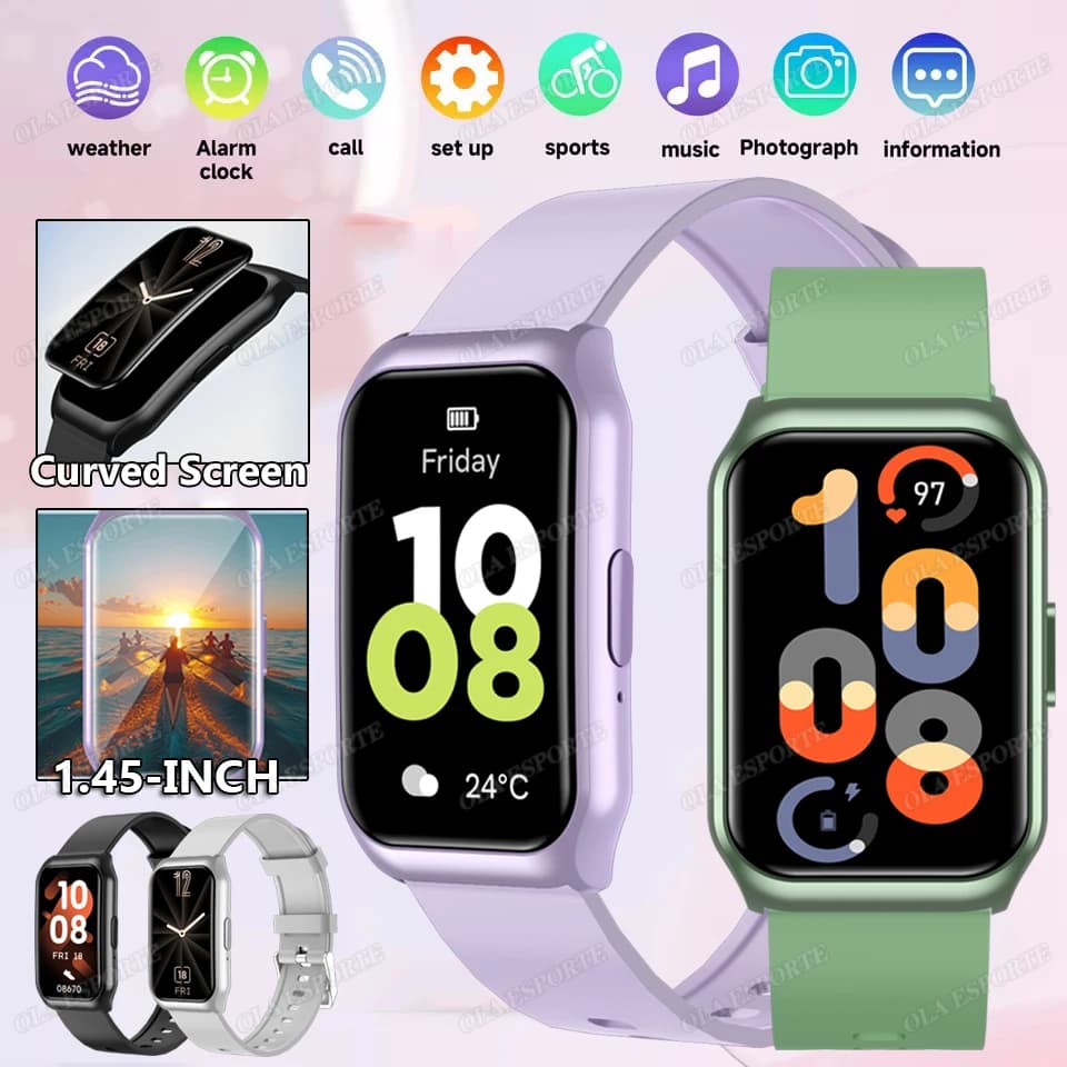 Trending 2025 Curved Screen Smart Watch for Health