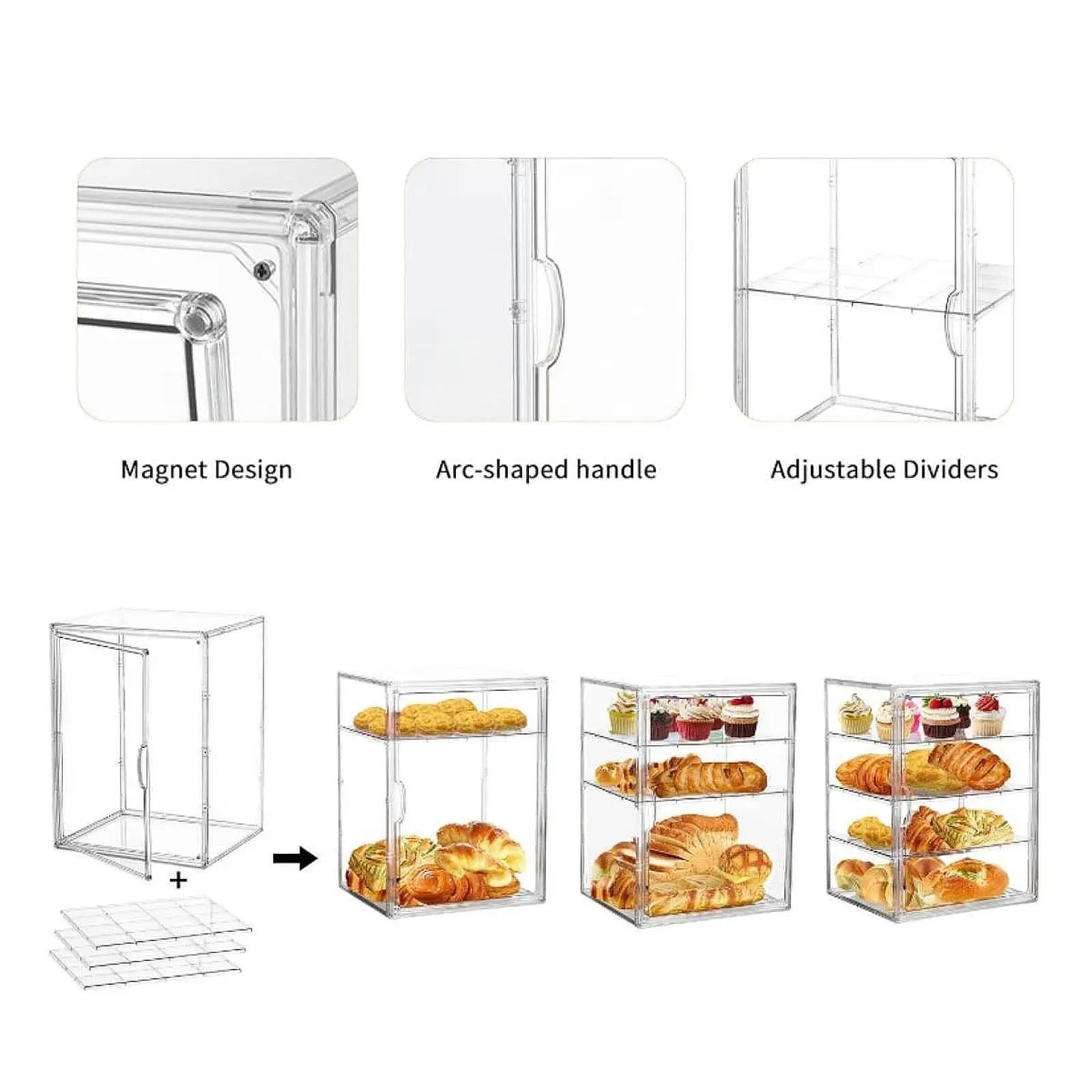 Bakery Pastry Display Case Bakery Organizer Kitchen Baking