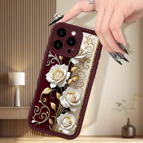 Trendy Burgundy TPU Phone Case for iPhone Users