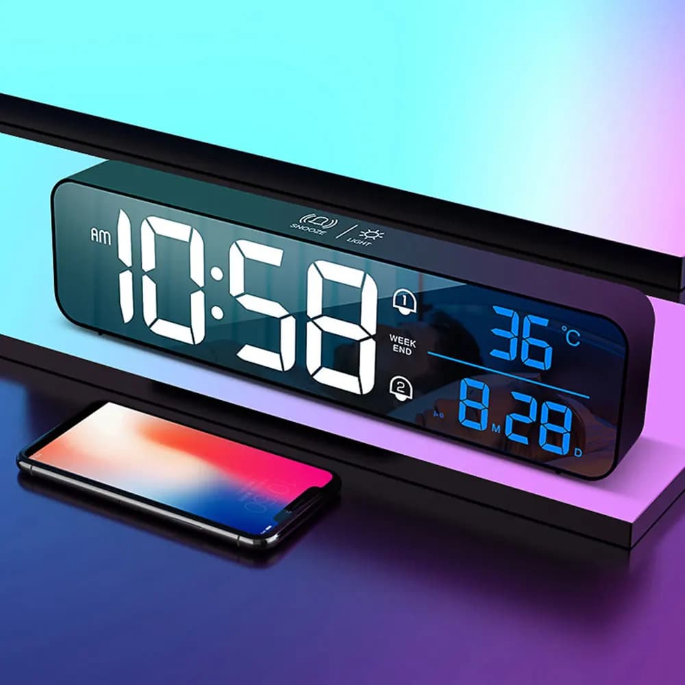 Smart LED Music Alarm Clock for Trendy Bedrooms