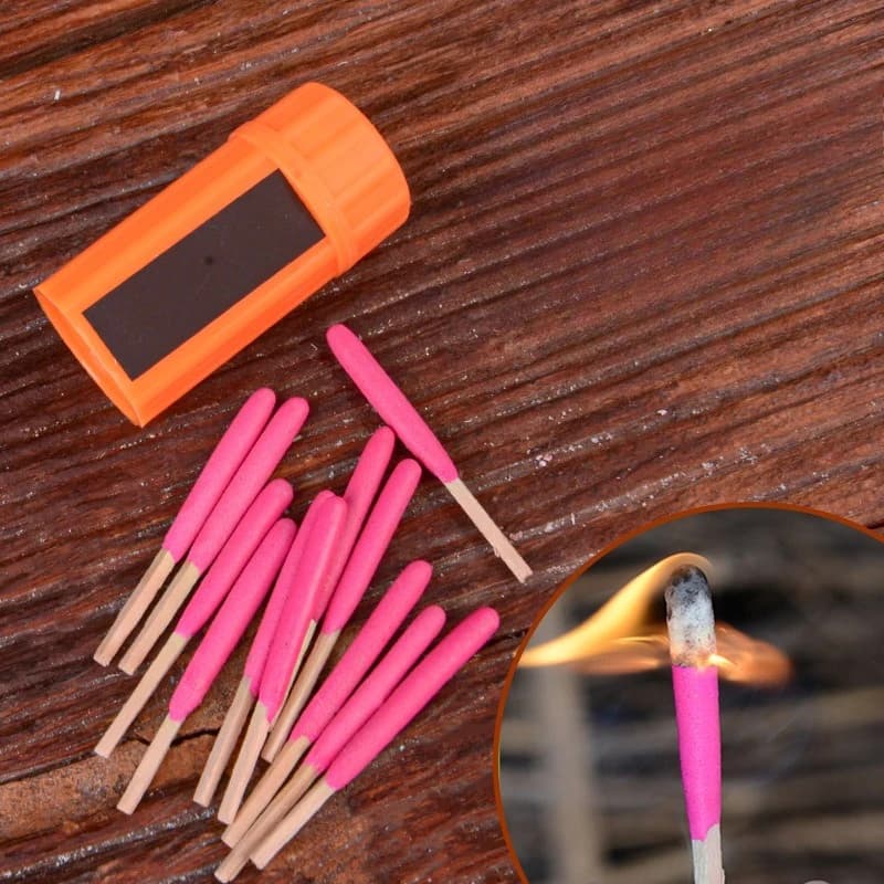 Outdoor Camping Portable Matchsticks Windproof Waterproof