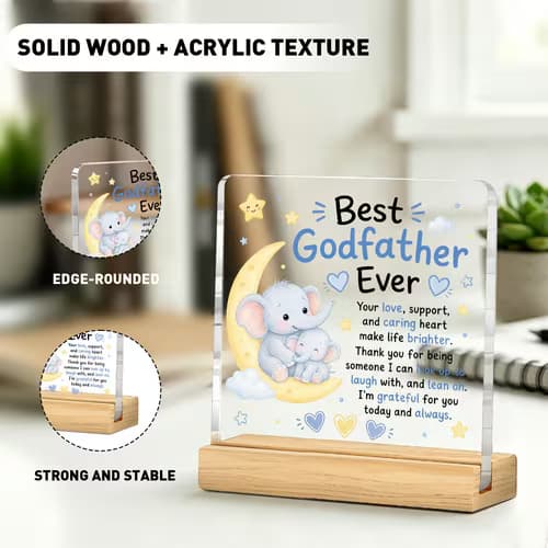 2D Flat, 1pc Best Godfather Cute Elephant Pattern