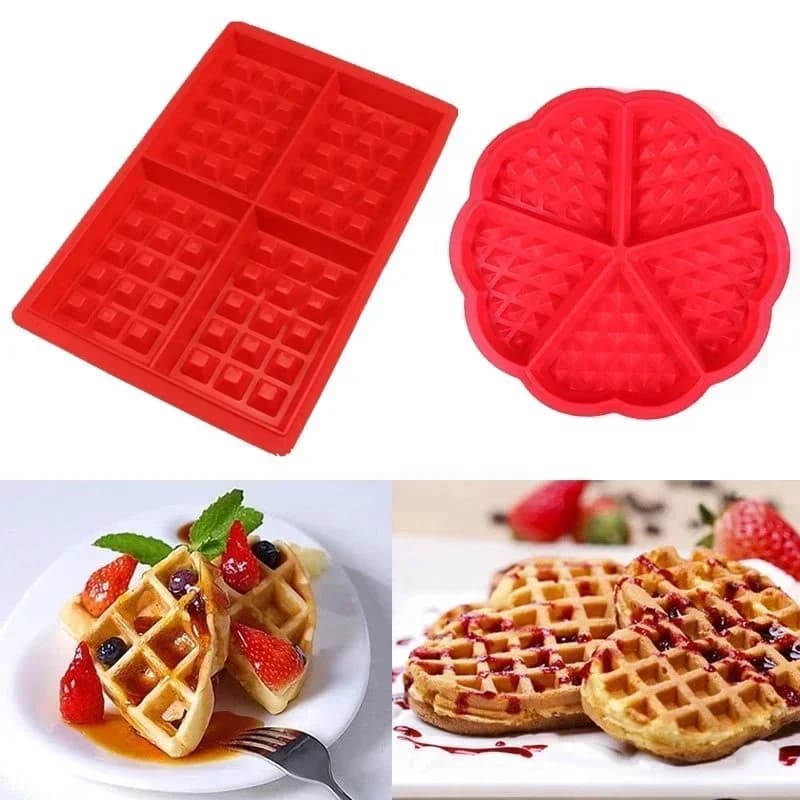 Non-Stick Silicone Waffle Mold for Baking