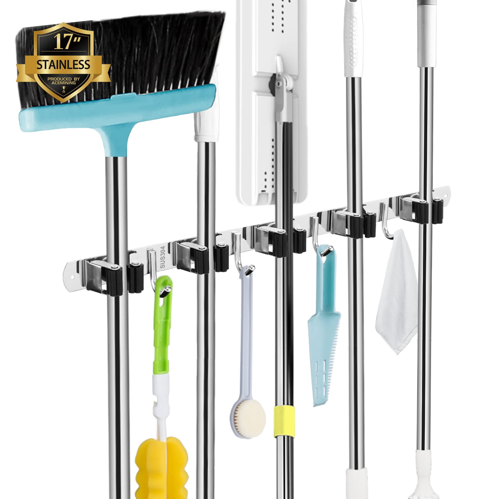 Maximize Space with AceMining Broom Holder
