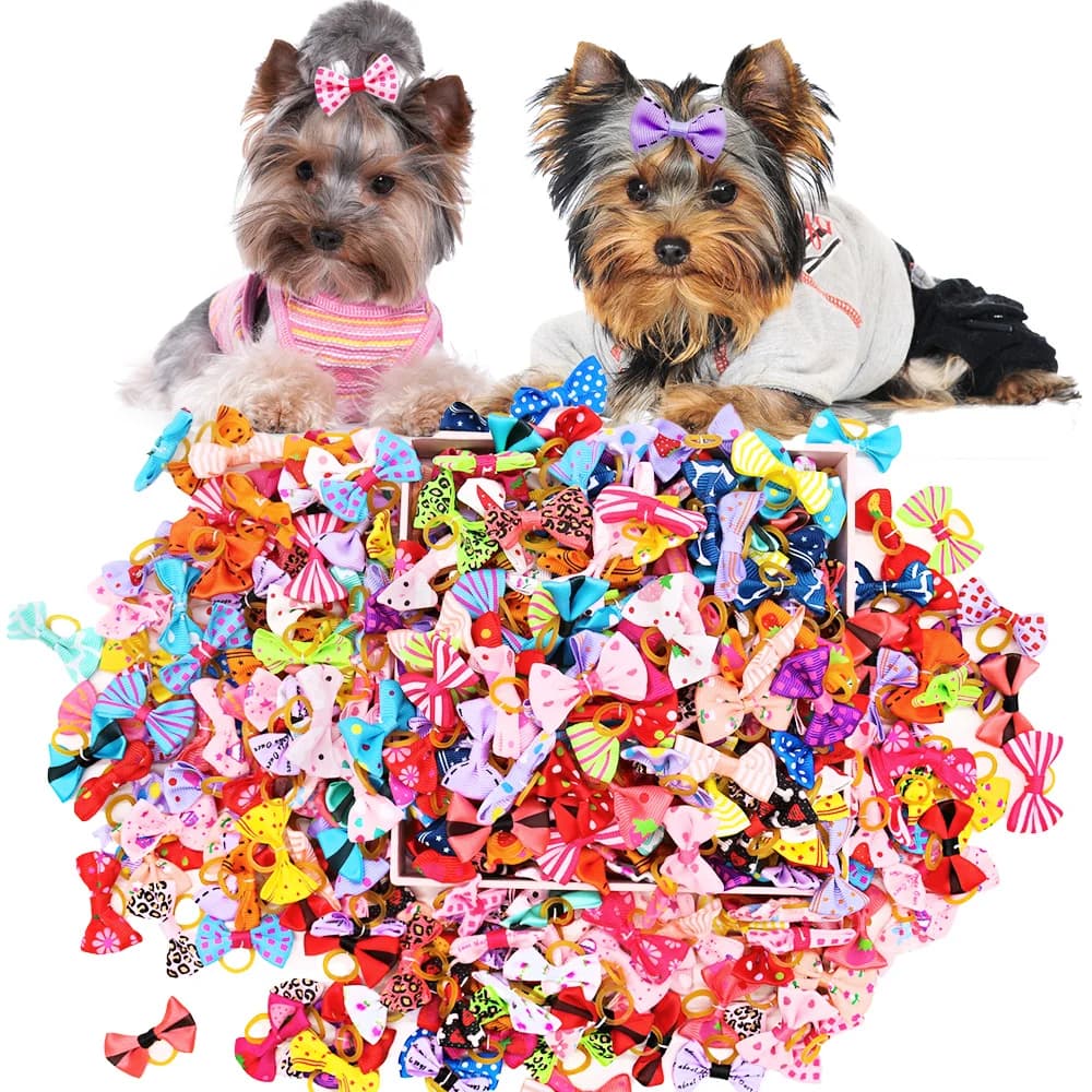 Dog Bow 200PCS Hair Accessories Cute Puppy Bow