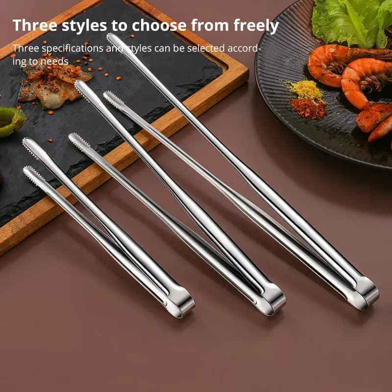 Durable Stainless Steel BBQ Tongs for Grilling