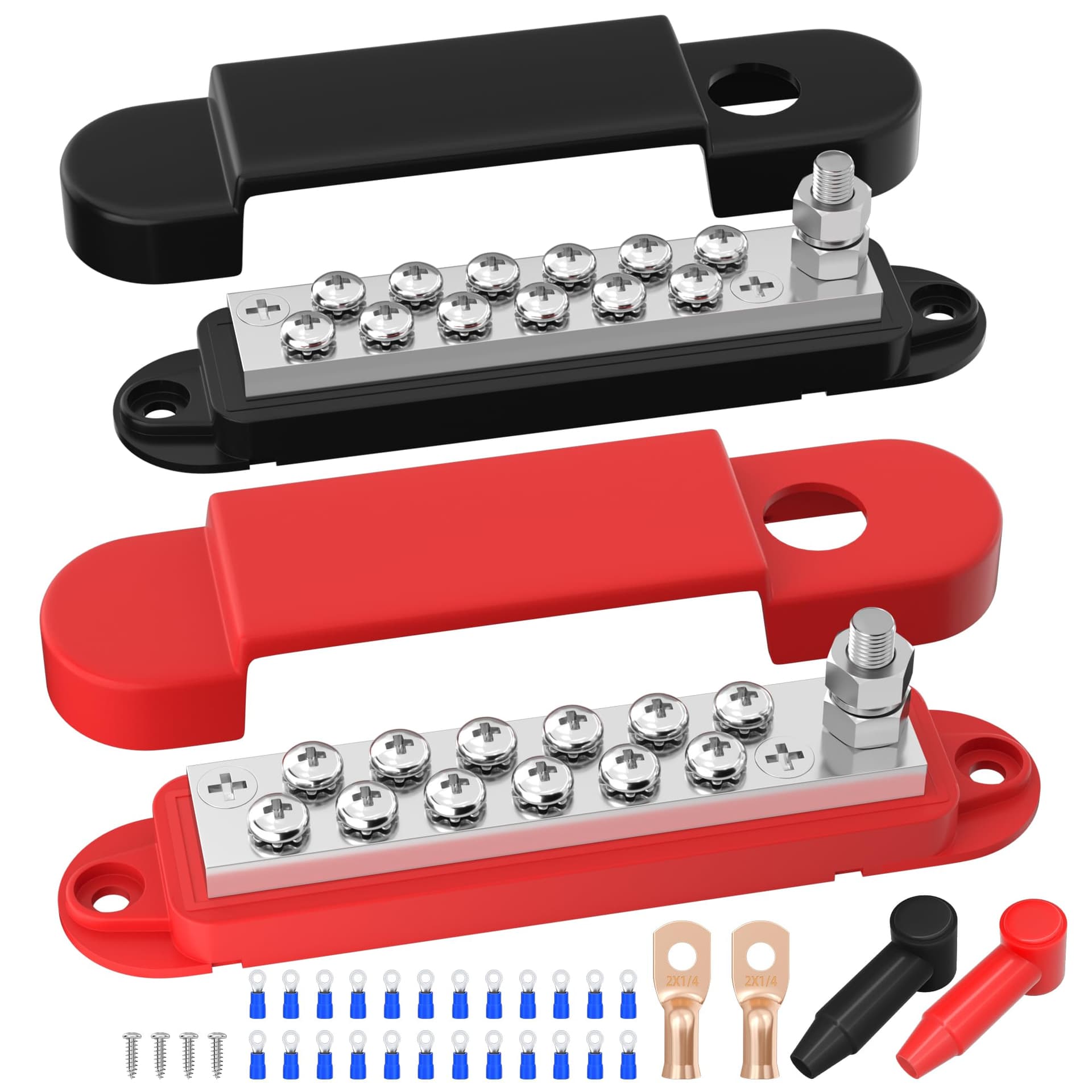 RVBOATPAT Power Distribution Block 12V 150A 1/4" Stud