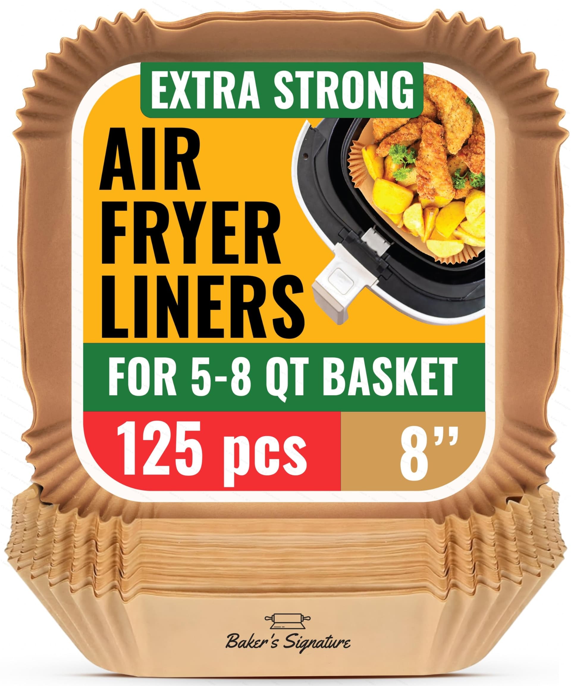 Easy Cleanup with 125 Pcs Air Fryer Liners