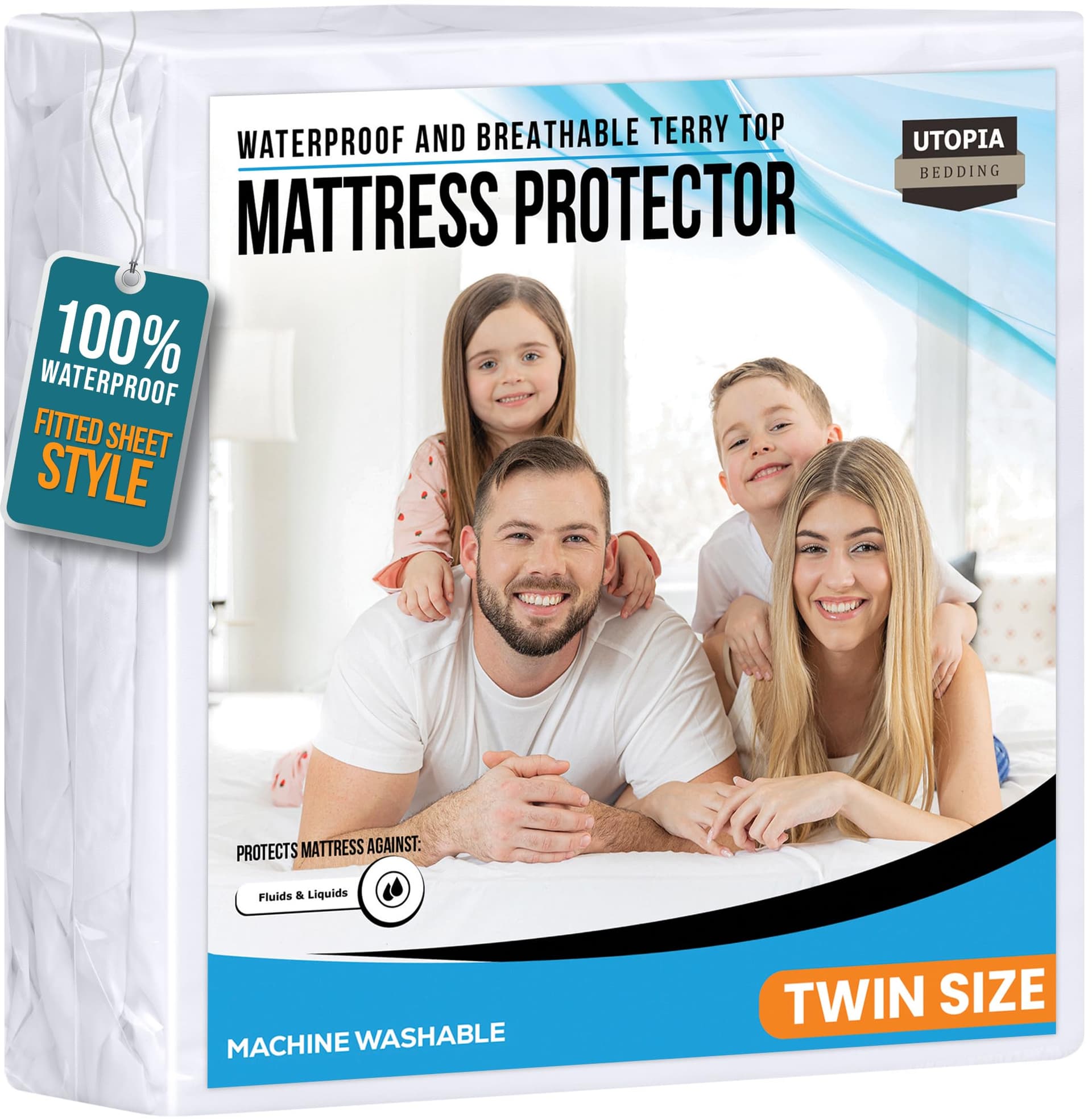 Soft Waterproof Twin Size Mattress Protector