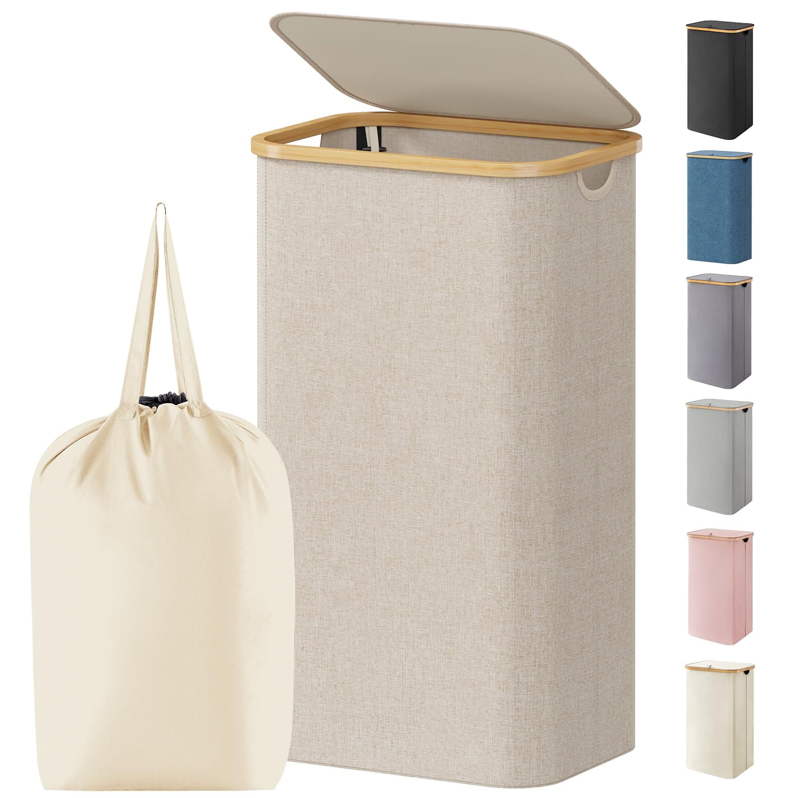 Stylish 100L Laundry Basket with Removable Bag