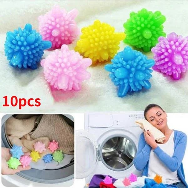 10 Multicolor Laundry Balls for Tangle-Free Washing