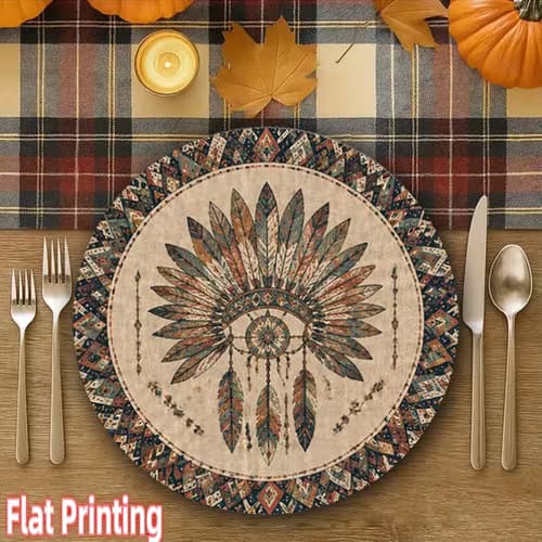 Festive 2D Planar Indian Headdress Table Decor