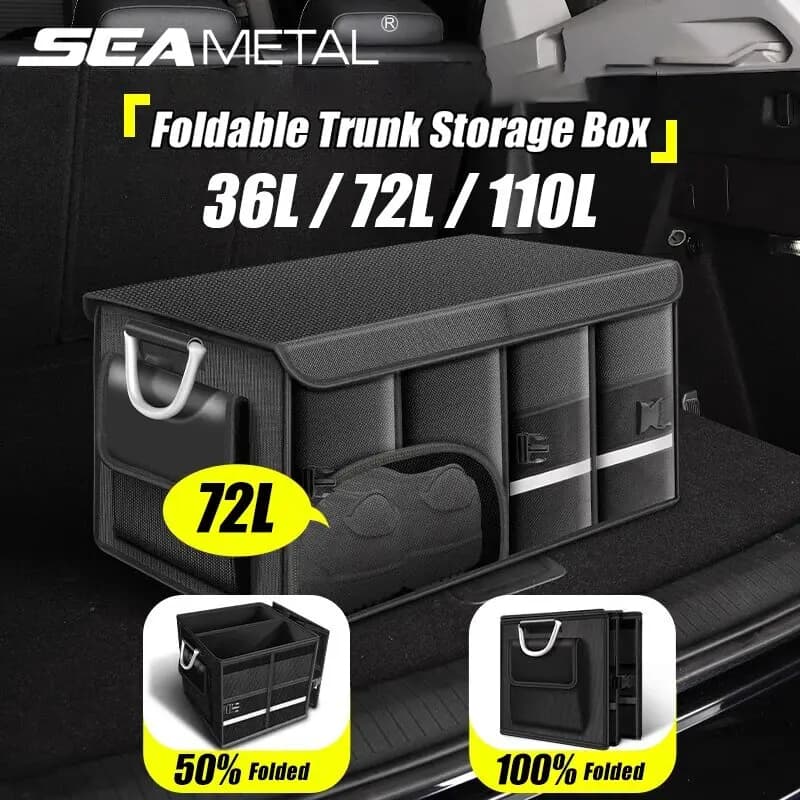 SEAMETAL Foldable Trunk Storage Box Waterproof Oxford Cloth