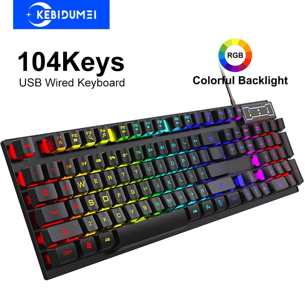 RGB Mechanical Feel Keyboard for Gamers