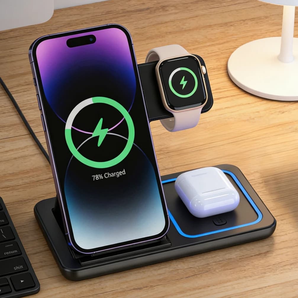 Versatile 3 in 1 Wireless Charging Station Trend