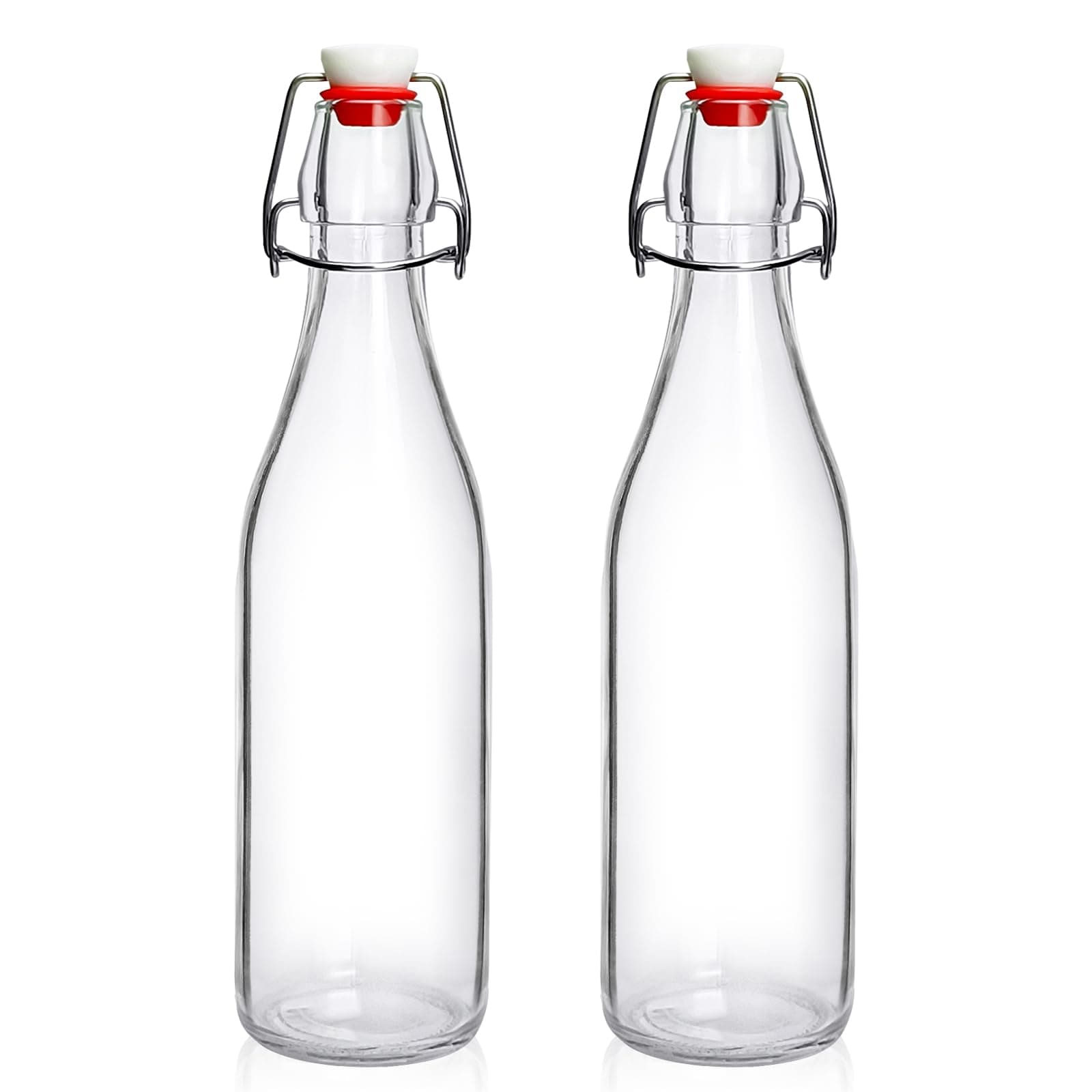 Versatile 16oz Swing Top Glass Bottles for Brewing