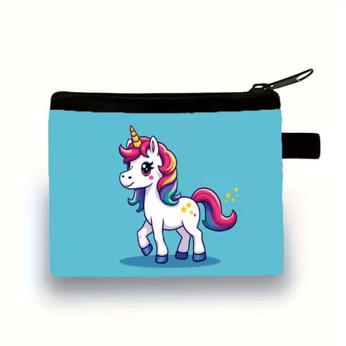 Cute Rainbow Unicorn Coin Purse for