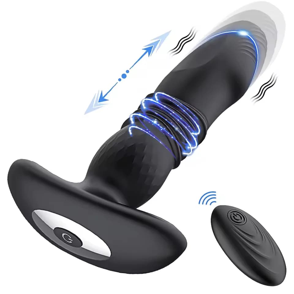 Telescopic Vibrating Butt Plug Anal APP Vibrator Wireless