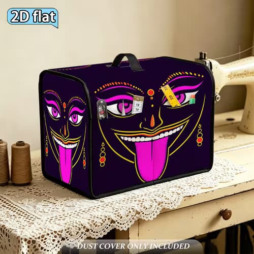 Colorful Diwali Goddess Sewing Machine Dust Cover
